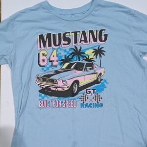 Ford Blue Mustang Graphic Tee